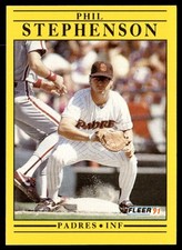 1991 Fleer Phil Stephenson San Diego Padres #545A picture