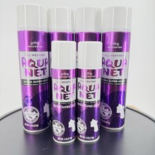 NOS Aqua Net Hair Spray Extra Super Hold Unscented 4-11 oz /2-4oz Long Lasting picture