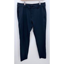 Lululemon Commission Pants Men 32 Navy Blue Warpstreme Slim Fit Trousers picture