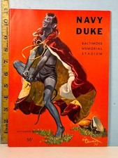1955 Navy vs Duke College Football Program Souvenir Gib Crockett Artwork 💥 picture