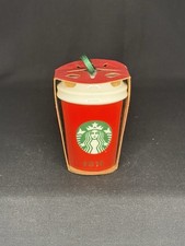 Starbucks Coffee Christmas Holiday Ornament 2015 Red To Go Travel Cup  picture