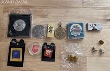 Disney Pins Medallion Lot 12pc Collection WDW Epcot VIP Tours Preowned picture
