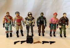 Vintage 1986 GI Joe Action Figure Lot Poor Condition Beachhead Hawk Zartana picture