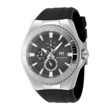 TechnoMarine Unisex Cruise Original 45mm Silver Watch Black Dial and Black Strap picture