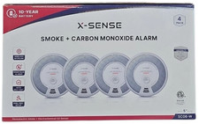 X-SENSE 10-Year Battery Wireless Interconnected Smoke & CO Alarm LED 4-Pack picture