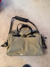Filson Padded Computer Bag 258 Saddle Bridle Leather Messenger Carry-On Laptop picture