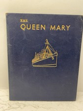 RARE RMS Queen Mary Antique Leather Bound Book A Record In Pictures Stewart Bale picture