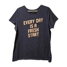 Torrid Classic Fit Knit Graphic Print T-Shirt Short Sleeve Blue Size 0x picture