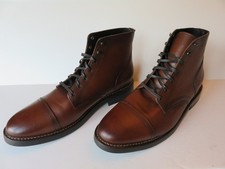 NWOT Thursday Everyday Men's Captain Leather Ankle Dress Boots 15W Brown Cap Toe picture