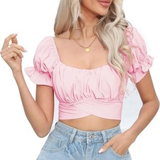 Womens crop top Brand New   pink picture