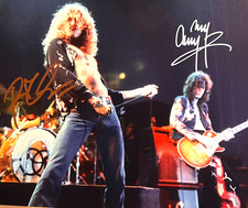 LED ZEPPELIN Signed (JIMMY PAGE, ROBERT PLANT) 8x10