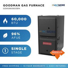 Goodman 60,000 BTU 96% AFUE Single-Stage Gas Furnace Downflow/Horizontal 17.5