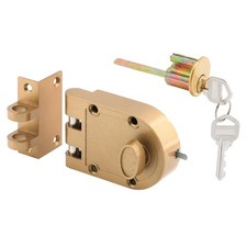 Brass Single Cylinder Deadlock Lock Jimmy Proof Deadbolt Lock 1 3/8 to 2 3/8 picture