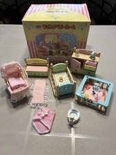 Vintage Sylvanian Families Calico Critters From the Sleep and Play Set in Box + picture