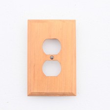 Leviton 89203-POK Pine with an Oak Finish 1-Gang Duplex Wood Oversize Wallplate picture