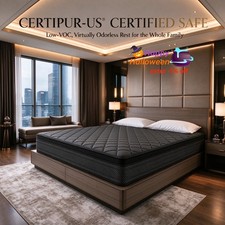 10/12/14 Inch Queen Size Mattresses Memory Foam Hybrid Black Mattress in a Box picture