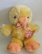 Vintage GUND Fluffy Sunshine Yellow Duck Chick 14” Plush Toy picture