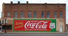 Photo:Galena Kansas 2021 Coca-Cola Mural Route 66 Brick Building picture