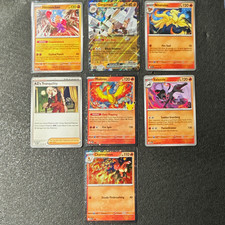 Pokémon TCG 7-Card Lot Hitmonchan Garganacl ex Ninetales Moltres Holo FA ord007 picture