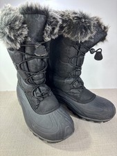 Kamik Women's Momentum Black Waterproof Faux Fur Lined Mid Calf Boots Sz 9 picture