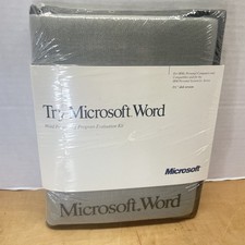 Vintage 1987 Try Microsoft Word PC Software Evaluation Kit 3.5 Disk RARE SEALED picture