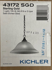 Kichler 43172 SGD Sterling Gold 1-Light 100W A19 or G Ty Satin-Etched Glass M72 picture