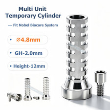 ⌀4.8mm Dental Titanium Cylinder Multi Unit Temporary Abutment Ti MU Lab Fits Nob picture