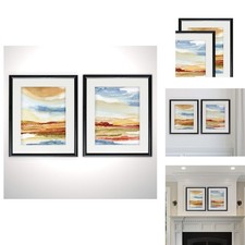 Renditions Gallery FSS-18575-18576 Puesta de Sol I 2 Piece Set Black 16'' x 20'' picture