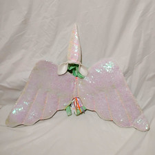 Meri Meri Unicorn Wing Horn Costume Wings for Girls, One Size, White/Multicolor picture