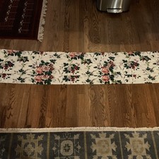 Waverly Garden Room Pleasant Valley Layered Valence Cabbage Rose 75 X 15 picture