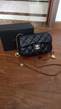 New Chanel Makeup Black Quilted Shoulder Gold Strap Bag Crossbody-VIP Gift w Box picture