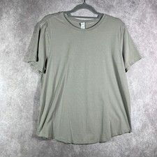 Lululemon Love Curved-Hem Crewneck T-Shirt Womens Medium Beige Short Sleeves picture