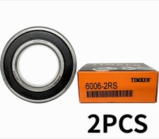 2PCS TIMKEN 6006-2RS 30X55X13MM Double Rubber Seal Bearings 6006RS picture