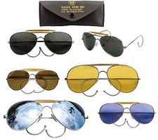 Classic Aviation Sunglasses Smoke Green Yellow Mirror Blue Pilot Shades picture