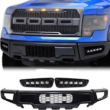Front Bumper for 2009-2014 F150 Charcoal Gray Raptor style W/Fog Lights picture