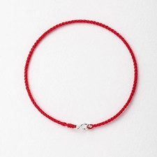 Handmade Red String Bracelet Gold Clasp Protection Good Luck Rope Jewelry picture