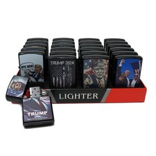 LOT of 24  Trump 2024 Design Oil Lighter Flip Top Refillable Set picture