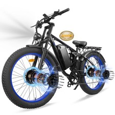26in Snow Tires Electric Bike for Adults 3000W Dual Motor 52V 25AH 39MPH E-Bike picture