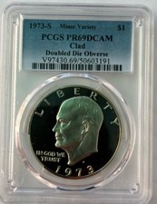 1973-S Minor Variety Eisenhower IKE PCGS PR69DCAM DDO Beautiful Proof, Coin ￼ picture