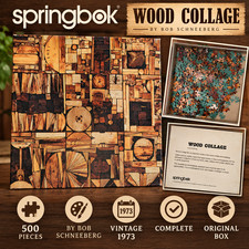 Vintage 1973 Springbok Wood Collage Puzzle Bob Schneeberg PZL2060 500 Pc picture