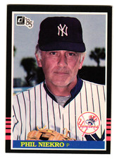 1985 Donruss - Phil Niekro #458 New York Yankees HOF picture