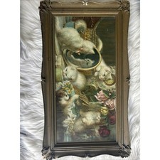 Antique VICTORIAN Cat Picture 