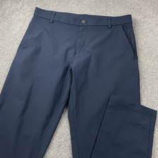 Lululemon Commission Pants Mens 34x32 Classic Regular Blue Warpstreme ABC Tech picture
