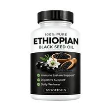 Ethiopian Black Seed Oil Softgels |4.64% Thymoquinone | Non-Gmo, Gluten-Free,60 picture