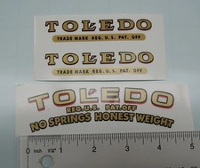 vintage Toledo Scale decal set picture