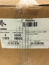 4x NEW Zebra Z-Perform 2000D 10025354 Direct Thermal Paper Labels 4