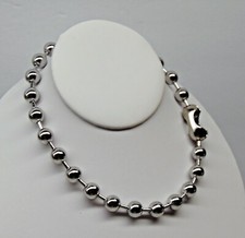 Large 10mm Stainless Steel Ball Chain Necklace Choker ~ Biker Goth Grunge Urban picture