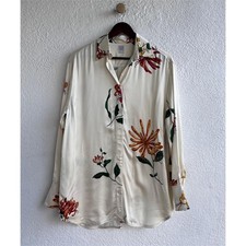 TOTEME Honeysuckle Floral Satin Shirt Blouse Womens Size EU 32 US XS/S Luxury picture