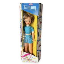 Vintage 1965 Ideal Tammy Doll Blue Playsuit No 9000-1 in Rarer Original Box picture