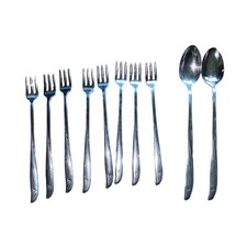 Oneida Vintage Stainless 8 piece long handled flatware cutlery spoon/fork set  picture